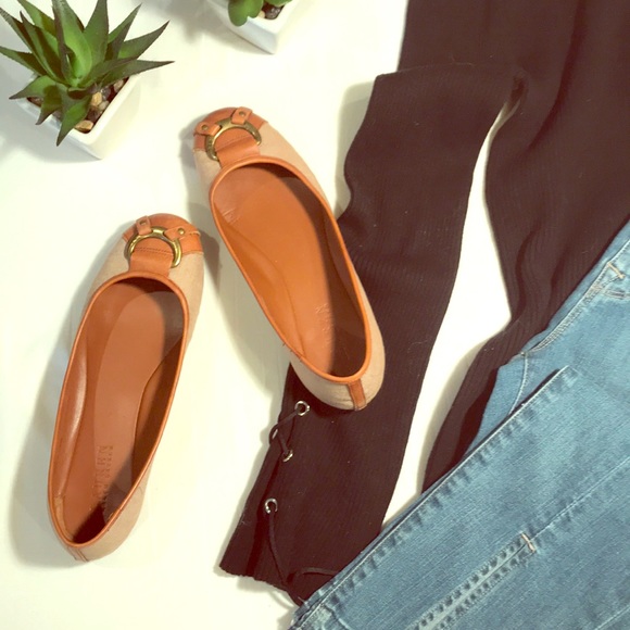Vintage 90’s Ralph Lauren Abigaile Logo Flats - Picture 1 of 6